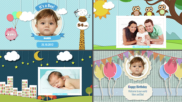 VIDEOHIVE BABY PHOTO ALBUM 19461806 Free After Effects Template 